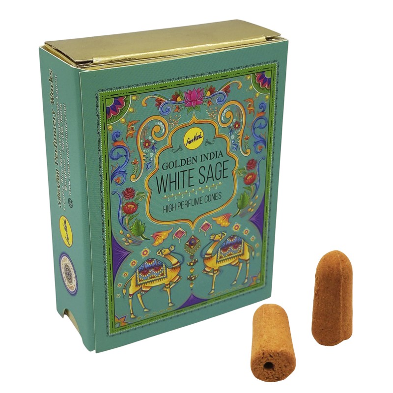 INCENSO CONE GOLDEN WHITE SAGE REF: 4698 INCENSO CONE GOLDEN WHITE SAGE REF: 4698