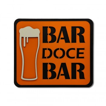PLACA DECORATIVA MODELO BAR DOCE BAR EM MADEIRA REF: 201 PLACA DECORATIVA MODELO BAR DOCE BAR EM MADEIRA REF: 201