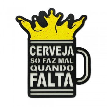 PLACA DECORATIVA MODELO CANECA COROA EM MADEIRA REF: 5020 PLACA DECORATIVA MODELO CANECA COROA EM MADEIRA REF: 5020