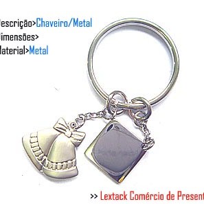 CHAVEIRO EM METAL. TAM:9x4.4x2cm CHAVEIRO EM METAL. TAM:9x4.4x2cm