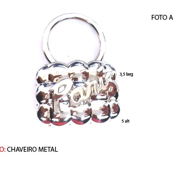 CHAVEIRO EM METAL. TAM:9x4.4x1CM CHAVEIRO EM METAL. TAM:9x4.4x1CM