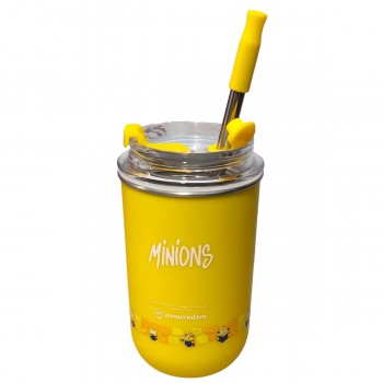 COPO NEO COM CANUDO 300ML MODELO MINIONS REF: 10027004 COPO NEO COM CANUDO 300ML MODELO MINIONS REF: 10027004
