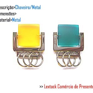 CHAVEIRO EM METAL. TAM: 7x7x1CM CHAVEIRO EM METAL. TAM: 7x7x1CM