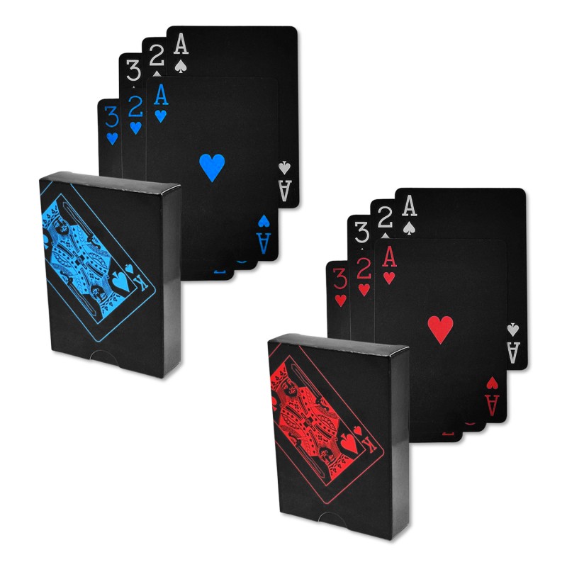 JOGO DE CARTAS BARALHO CAIXA UNITÁRIA COM CARTAS METALIZADA EM PLÁSTICO REF: AP754-3