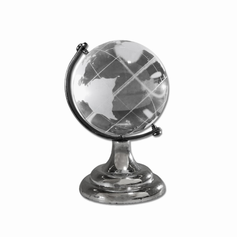 GLOBO TERRESTRE EM METAL REF: AP7814-PRATA80MM GLOBO TERRESTRE EM METAL REF: AP7814-PRATA80MM