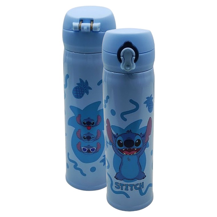 GARRAFA TÉRMICA MODELO STITCH EM INOX 400ML REF: DQH043-ST2 GARRAFA TÉRMICA MODELO STITCH EM INOX 400ML REF: DQH043-ST2