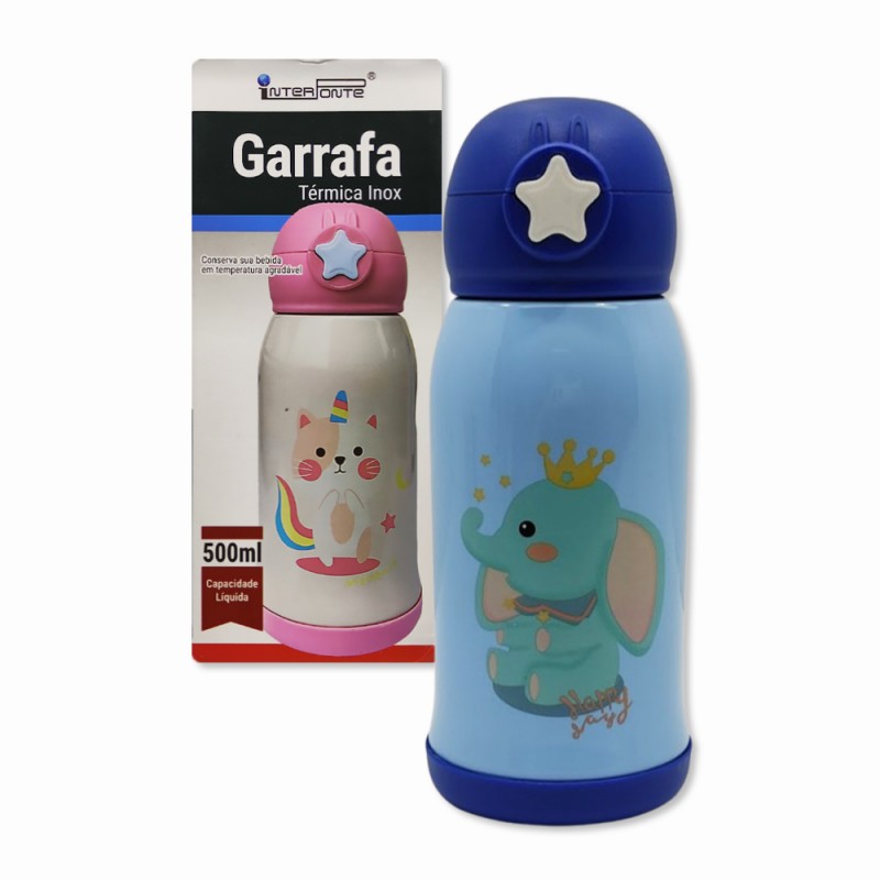 GARRAFA CLICK MODELO ELEFANTI 500ML EM INOX REF: HG57706 GARRAFA CLICK MODELO ELEFANTI 500ML EM INOX REF: HG57706