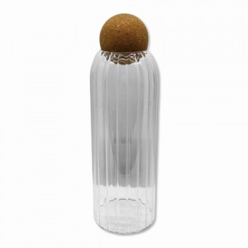 POTE DE VIDRO COM TAMPA EM CORTIÇA 1200ML REF: MAZS25 POTE DE VIDRO COM TAMPA EM CORTIÇA 1200ML REF: MAZS25