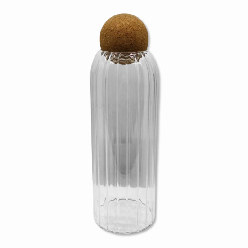 POTE DE VIDRO COM TAMPA EM CORTIÇA 1200ML REF: MAZS25 POTE DE VIDRO COM TAMPA EM CORTIÇA 1200ML REF: MAZS25