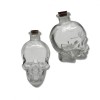 GARRAFA DE VIDRO MODELO CAVEIRA COM TAMPA DE ROLHA 450ML REF: RL-450